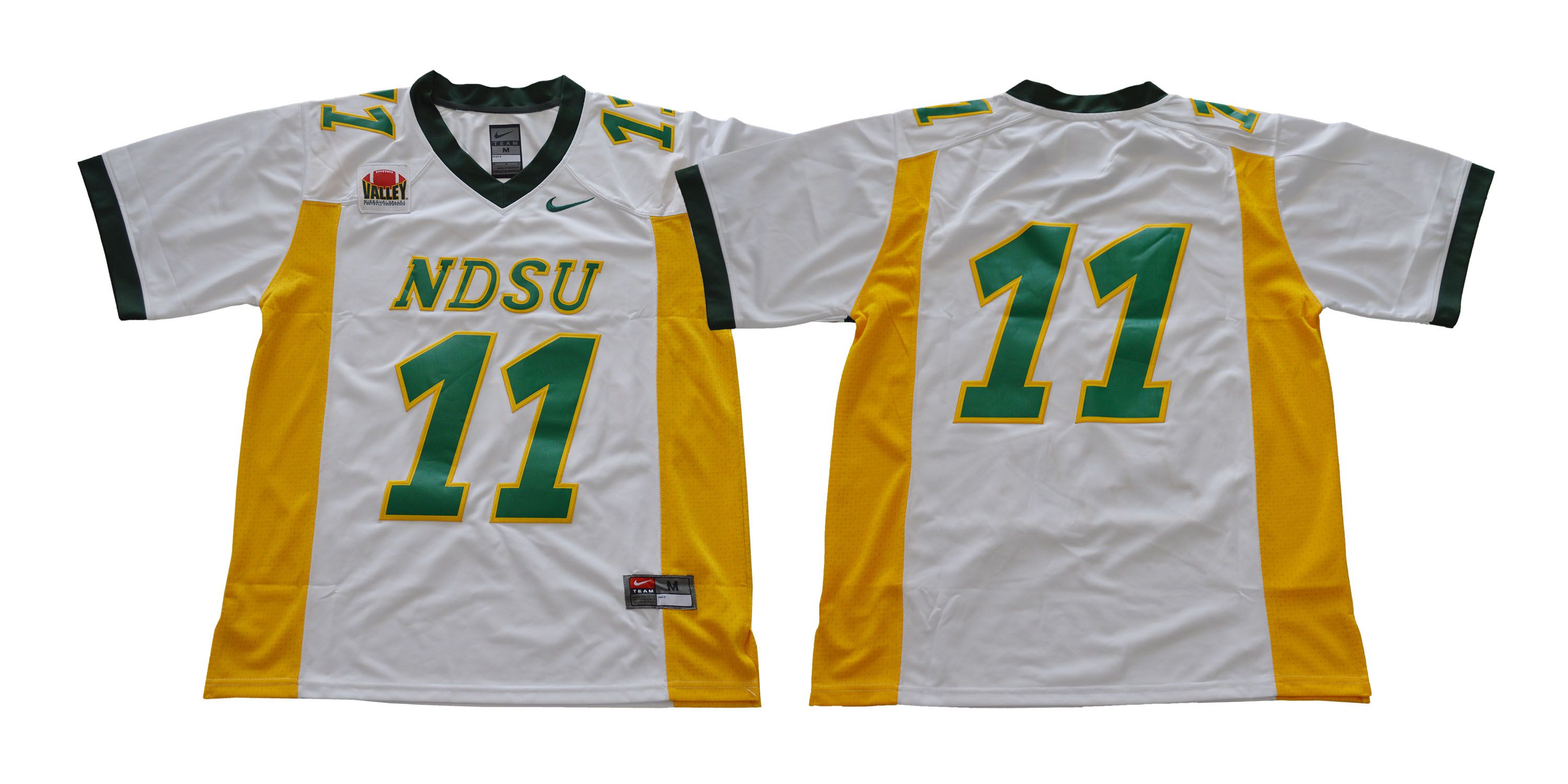 Men NDSU North Dakota State Bison 11 Wentz White NCAA Jerseys